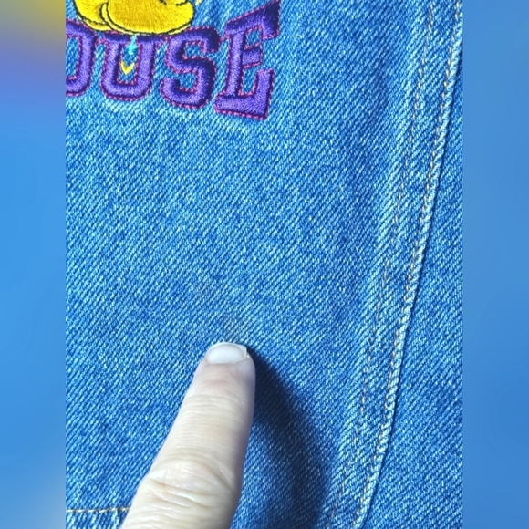 Vintage Disney Mickey & Co Authentic Sportswear Denim Zip Vest, Size 6X - Picture 5 of 6